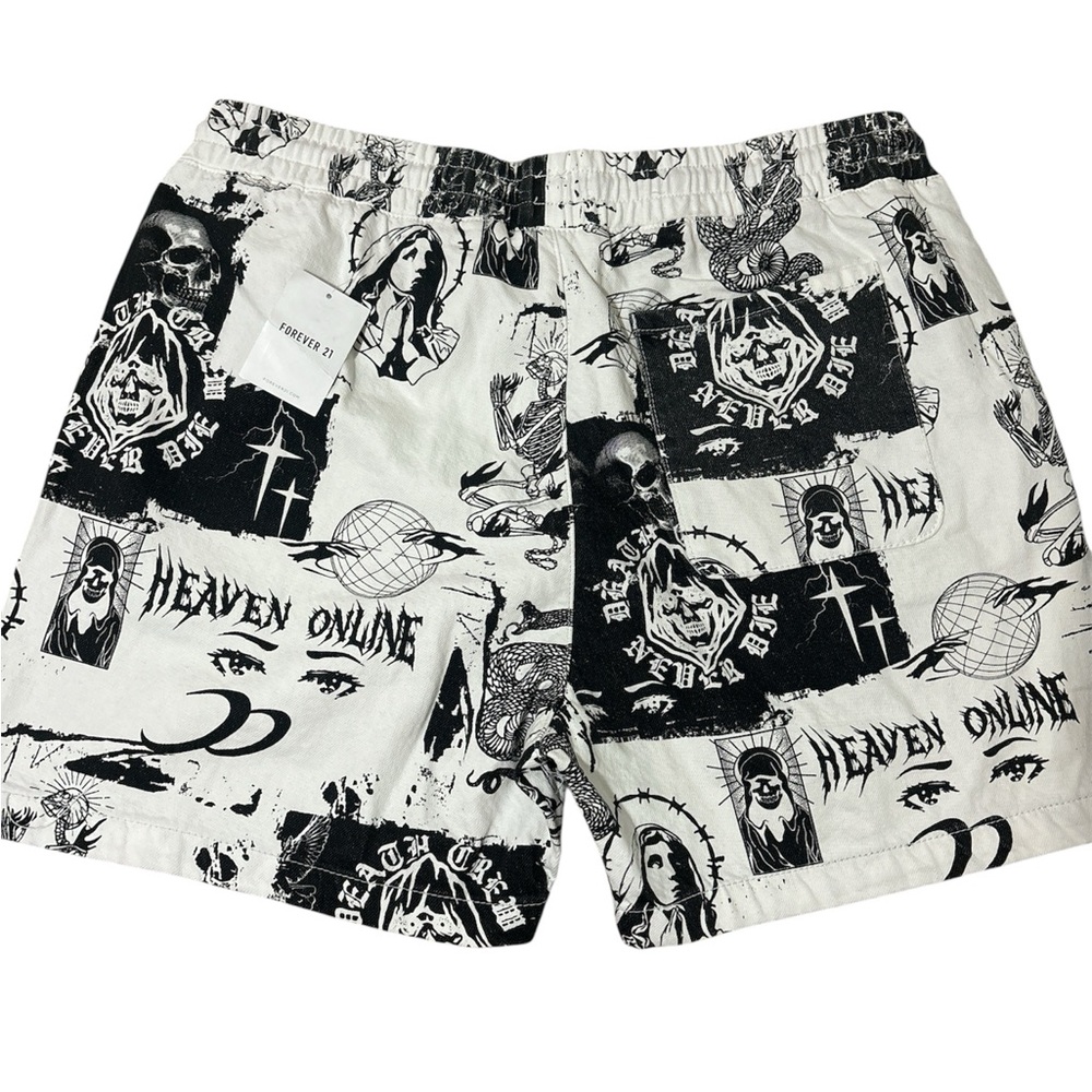 Forever 21 Monochrome Graphic Men's Shorts